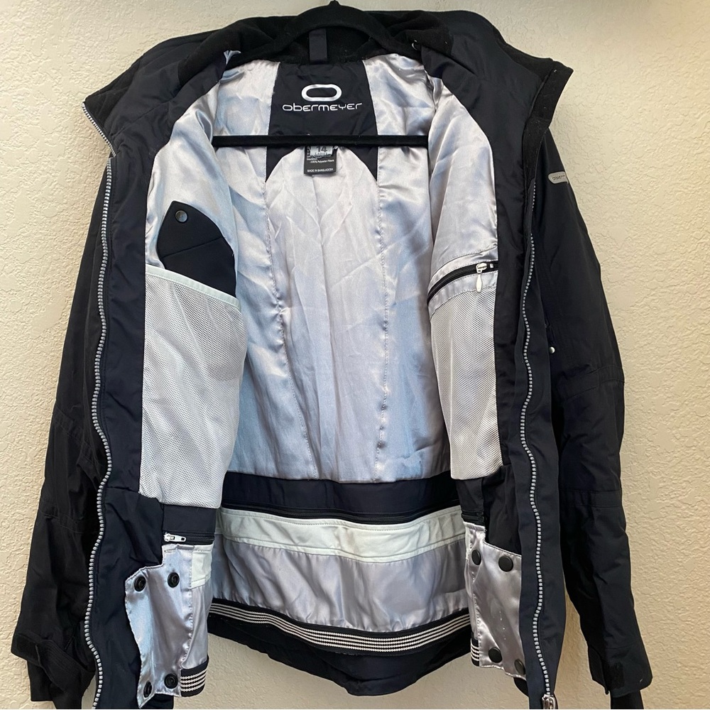 Obermeyer Ski Jacket black snow jacket size 14